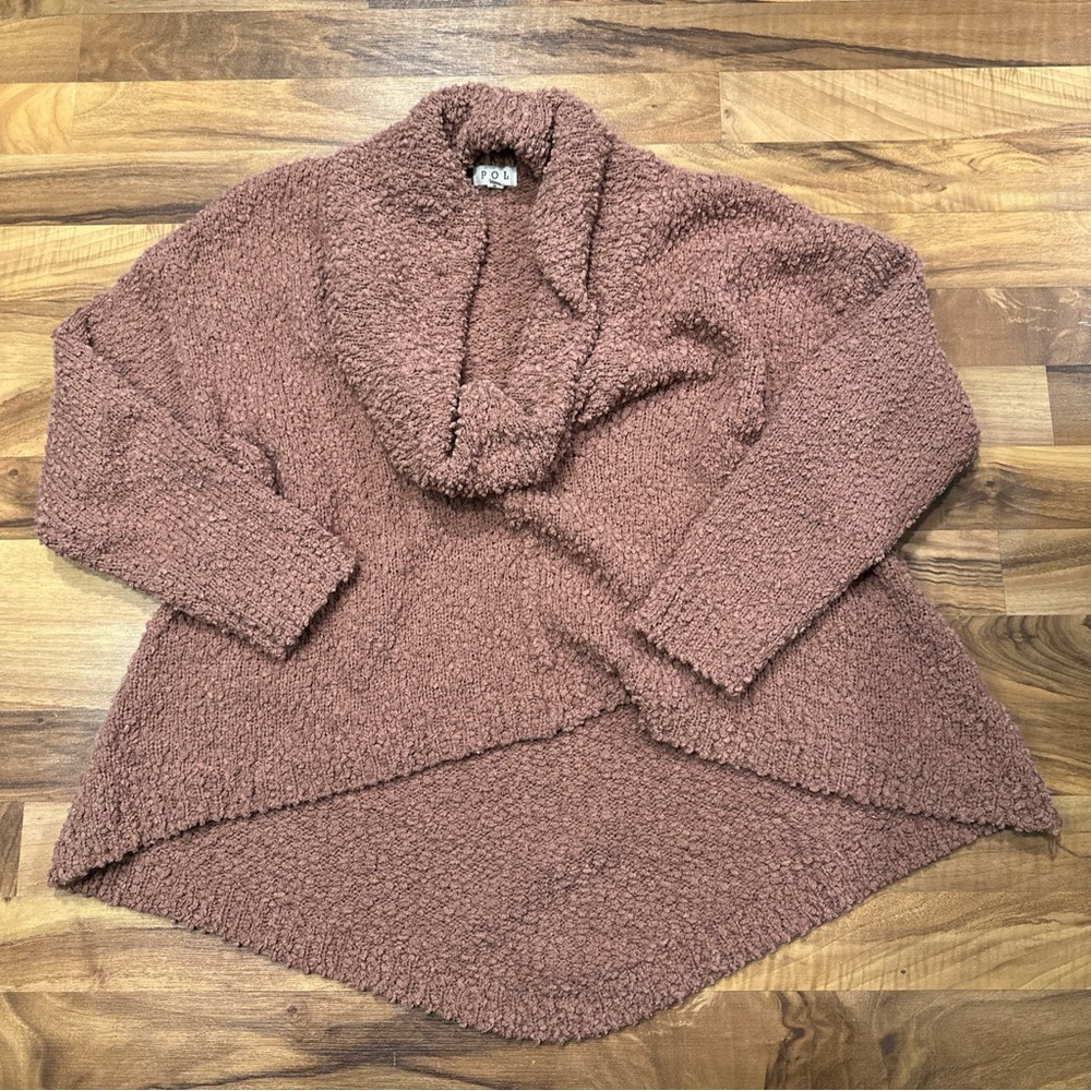POL Cowl Neck High Low Sweater Pink Women’s Size Small